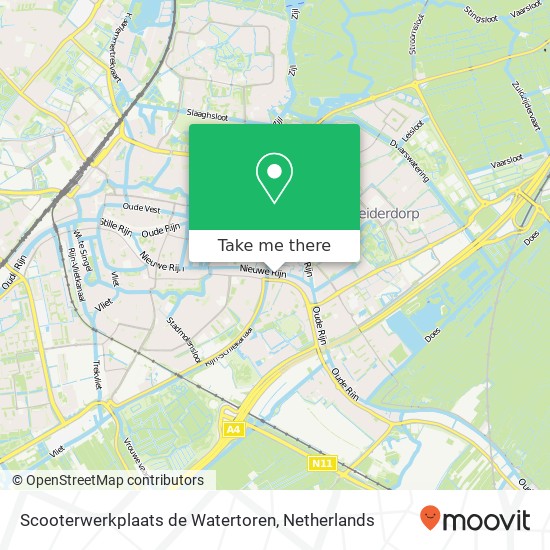 Scooterwerkplaats de Watertoren, Utrechtse Jaagpad 76B kaart