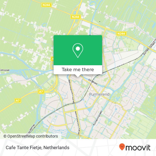 Cafe Tante Fietje, Koemarkt 18 kaart