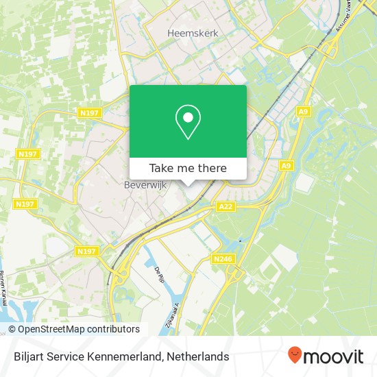 Biljart Service Kennemerland, Adrichemlaan 3 kaart