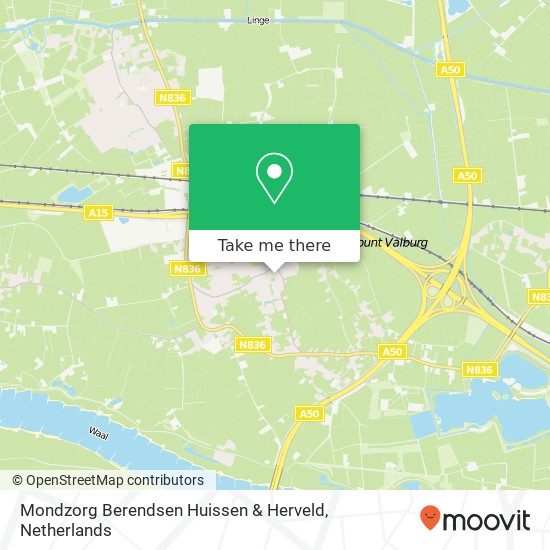 Mondzorg Berendsen Huissen & Herveld, Het Dorpsplein 34 kaart