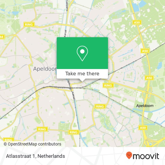 Atlasstraat 1, 7321 GG Apeldoorn kaart