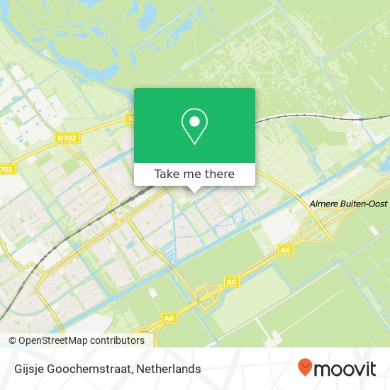 Gijsje Goochemstraat, 1336 BG Almere-Buiten kaart