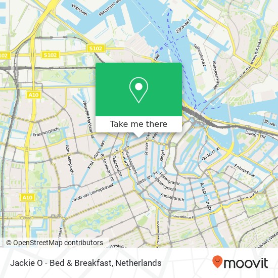 Jackie O - Bed & Breakfast, Bloemgracht 73 kaart