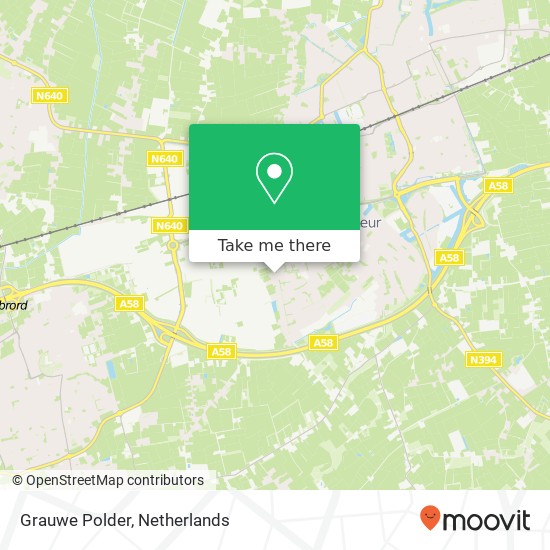 Grauwe Polder, 4876 Etten-Leur kaart