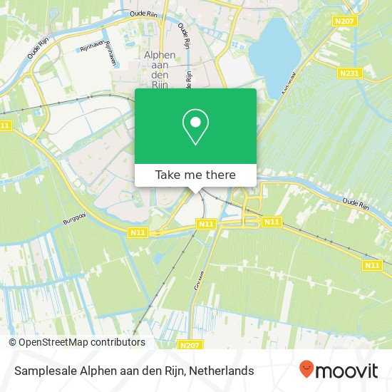 Samplesale Alphen aan den Rijn, Vorkweg 3 kaart