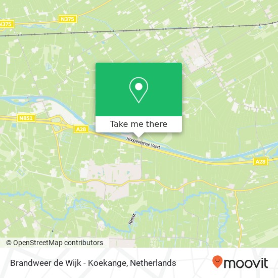 Brandweer de Wijk - Koekange kaart