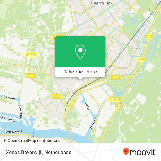 Xenos Beverwijk, Beverhof 43 kaart