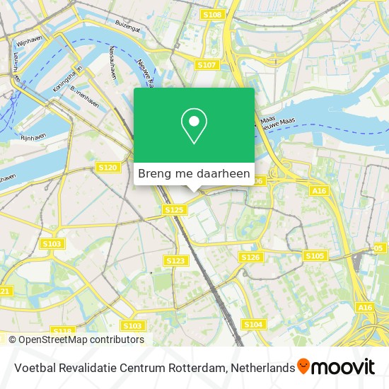 Voetbal Revalidatie Centrum Rotterdam kaart