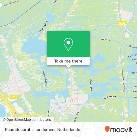 Raamdecoratie Landsmeer, Den Ilp 5B kaart