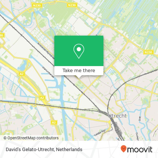 David's Gelato-Utrecht, Amsterdamsestraatweg 543 kaart