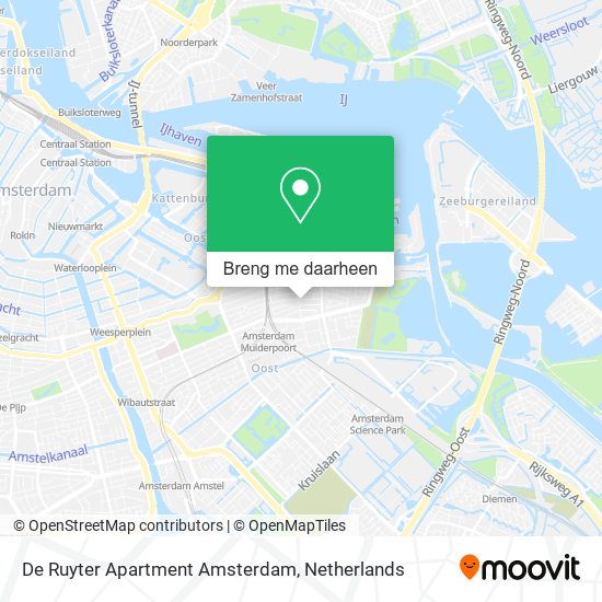 De Ruyter Apartment Amsterdam kaart