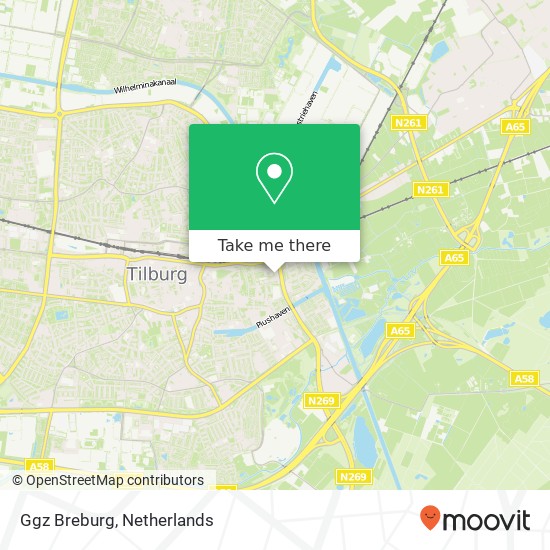 Ggz Breburg, 5017 Tilburg kaart