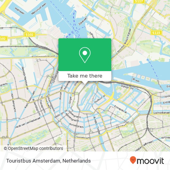 Touristbus Amsterdam kaart