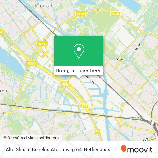 Alto Shaam Benelux, Atoomweg 64 kaart