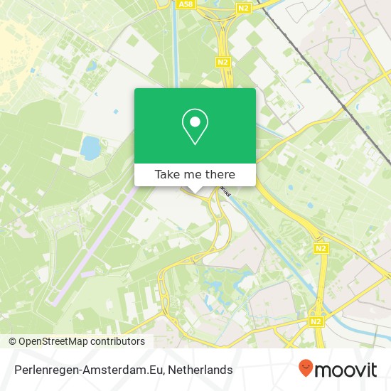 Perlenregen-Amsterdam.Eu, Luchthavenweg kaart