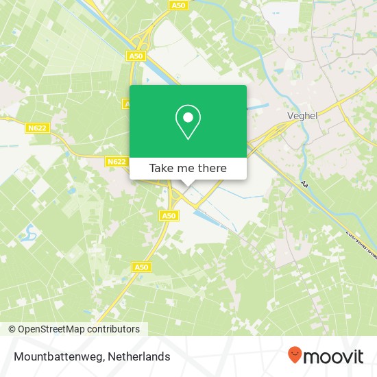 Mountbattenweg, 5466 Veghel kaart