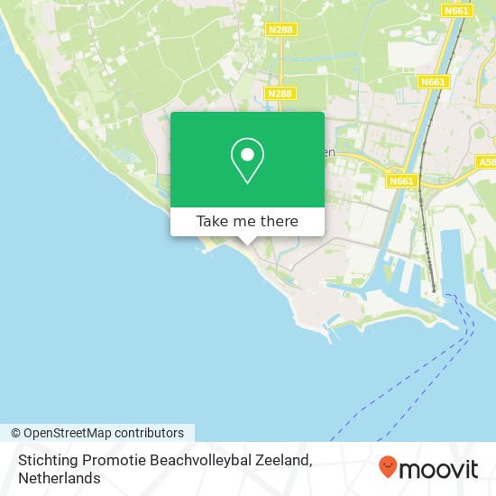 Stichting Promotie Beachvolleybal Zeeland, Boulevard Evertsen kaart