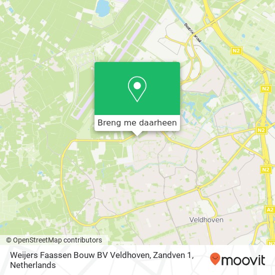 Weijers Faassen Bouw BV Veldhoven, Zandven 1 kaart