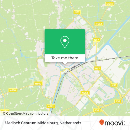 Medisch Centrum Middelburg, Kalverstraat 1 kaart
