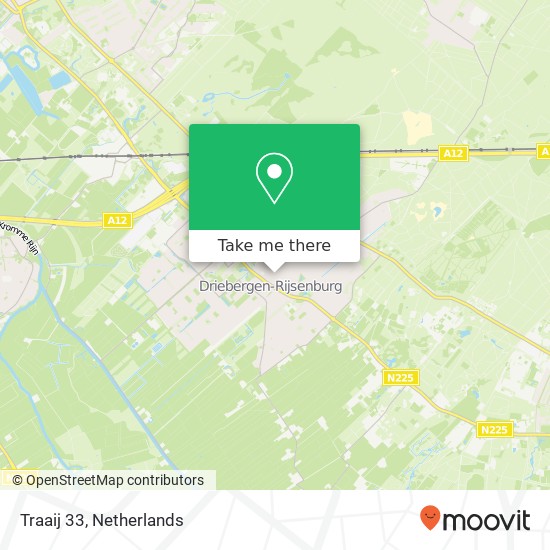 Traaij 33, 3971 GB Driebergen kaart