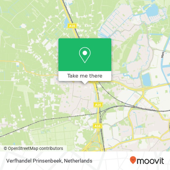Verfhandel Prinsenbeek, Kapelstraat 27 kaart