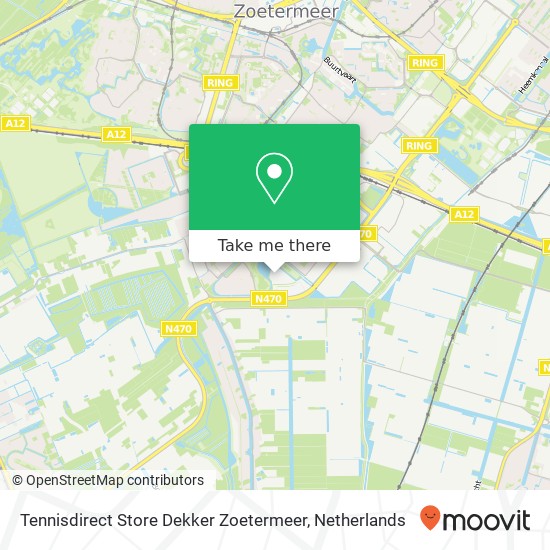Tennisdirect Store Dekker Zoetermeer, Scheglaan 12 kaart