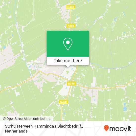 Surhuisterveen Kamminga's Slachtbedrijf., Grensweg kaart