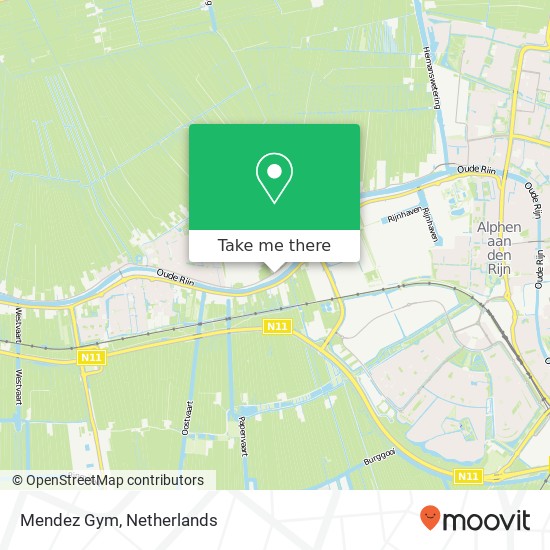 Mendez Gym, Hoogewaard 186 kaart