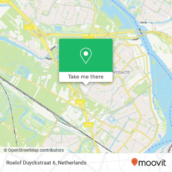 Roelof Duyckstraat 6, 3342 Hendrik-Ido-Ambacht kaart
