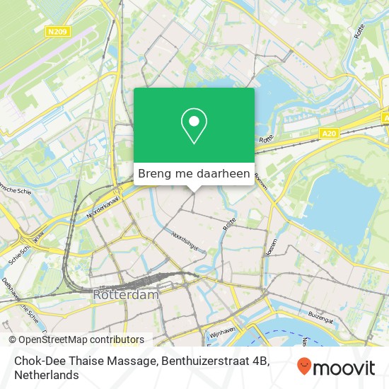 Chok-Dee Thaise Massage, Benthuizerstraat 4B kaart