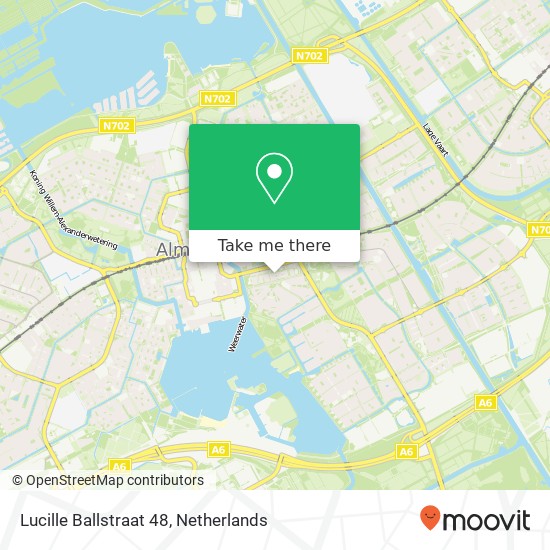 Lucille Ballstraat 48, 1325 GK Almere-Stad kaart