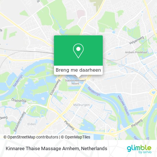 Kinnaree Thaise Massage Arnhem kaart