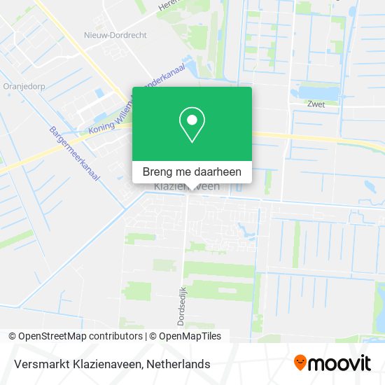 Versmarkt Klazienaveen kaart