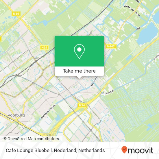 Café Lounge Bluebell, Nederland kaart