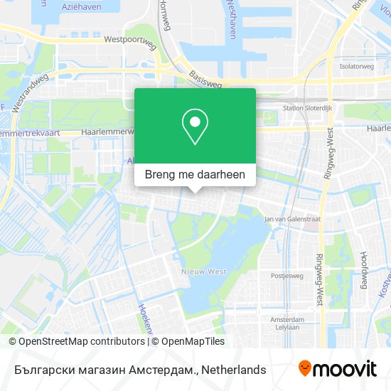 Български магазин Амстердам. kaart