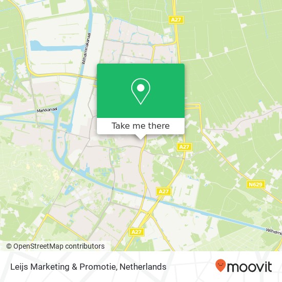 Leijs Marketing & Promotie, Zandheuvel 52B kaart