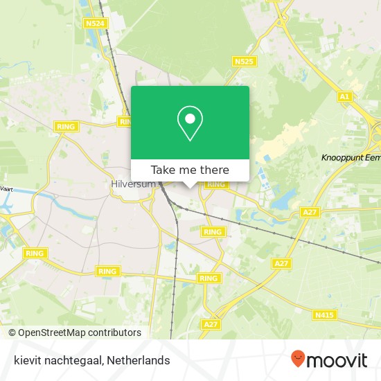 kievit nachtegaal, 1221 KR Hilversum kaart