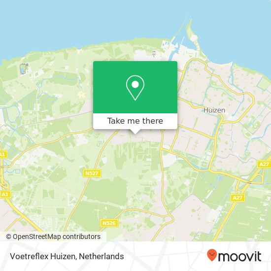 Voetreflex Huizen, Van Hogendorplaan 61 kaart