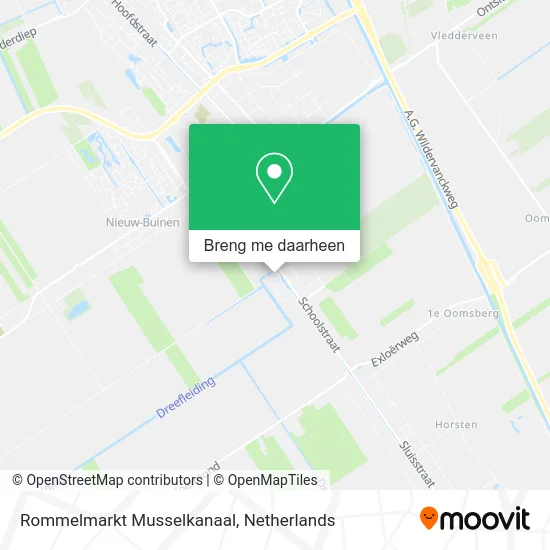 Rommelmarkt Musselkanaal kaart