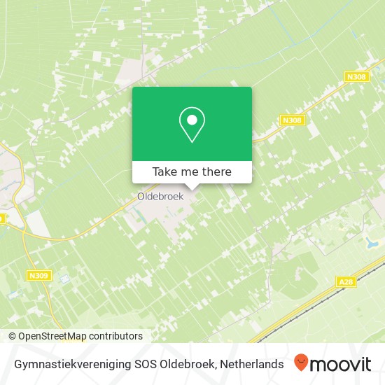 Gymnastiekvereniging SOS Oldebroek, Stouwdamsweg 4 kaart