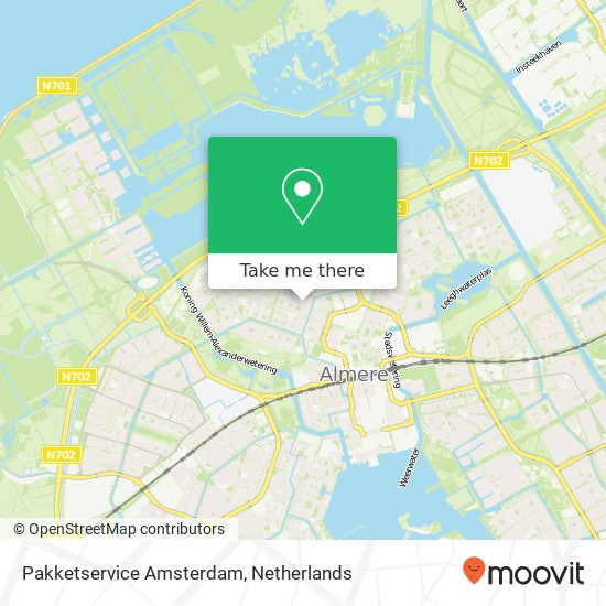 Pakketservice Amsterdam kaart