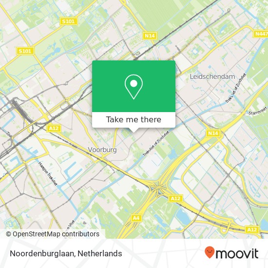 Noordenburglaan, 2271 TT Voorburg kaart