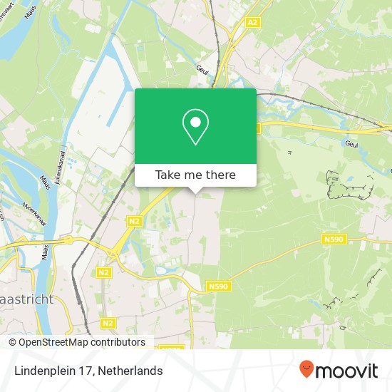 Lindenplein 17, 6225 EP Maastricht kaart