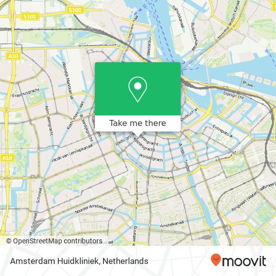 Amsterdam Huidkliniek, Leidsestraat 28 kaart