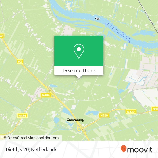 Diefdijk 20, 4121 KN Everdingen kaart