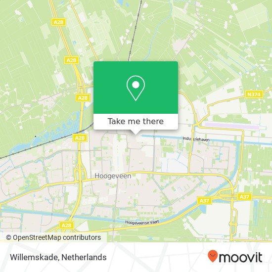 Willemskade, 7902 BX Hoogeveen kaart