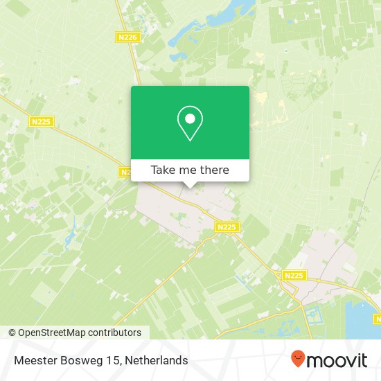 Meester Bosweg 15, 3956 XH Leersum kaart