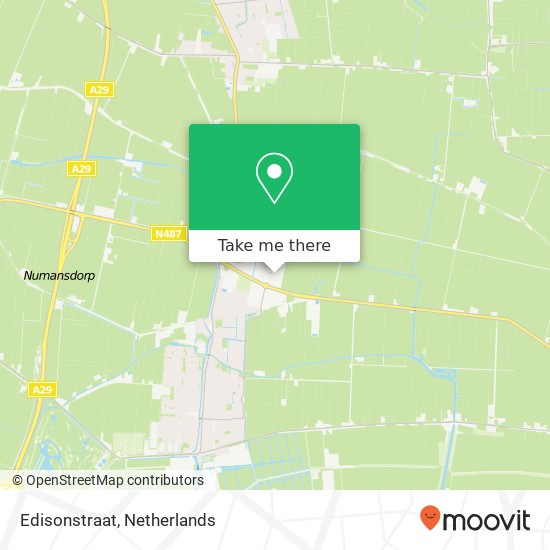 Edisonstraat, 3281 NK Numansdorp kaart