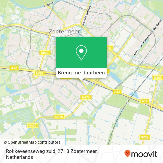 Rokkeveenseweg zuid, 2718 Zoetermeer kaart