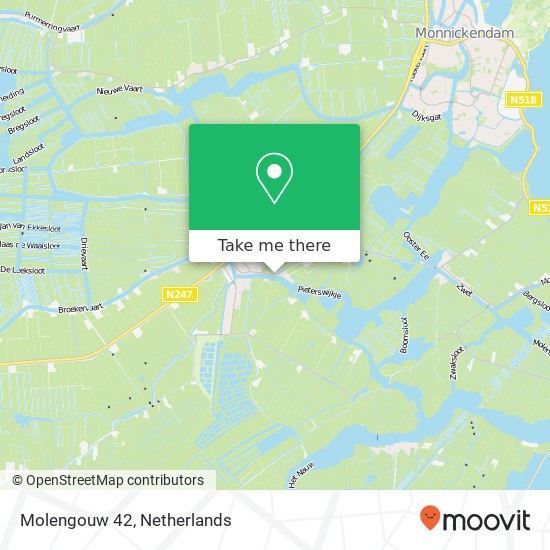 Molengouw 42, 1151 CJ Broek in Waterland kaart